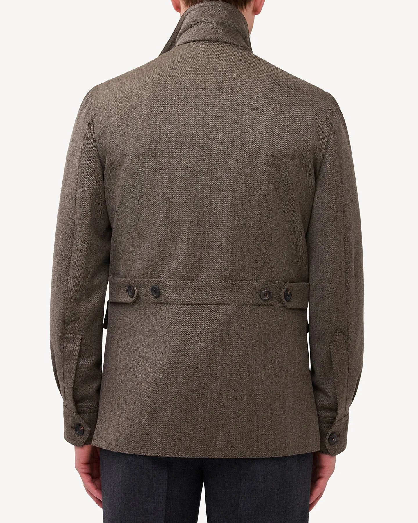 Mid Brown Covert Safari Jacket