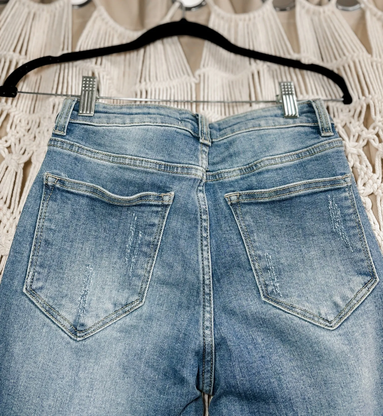Mid-Wash Tummy Control Flare Jeans