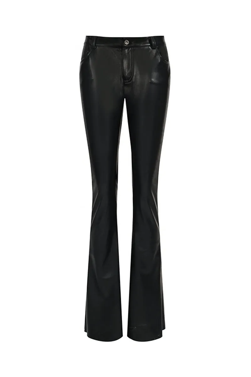 Midnight Riot Flare PU Pants