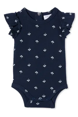 Milky | Navy Floral Rib Bodysuit