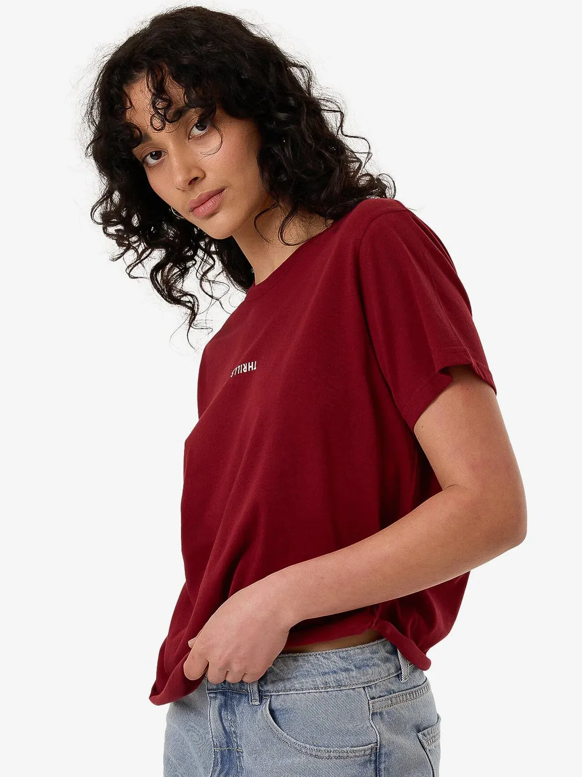 Minimal Thrills Relaxed Tee Cabernet