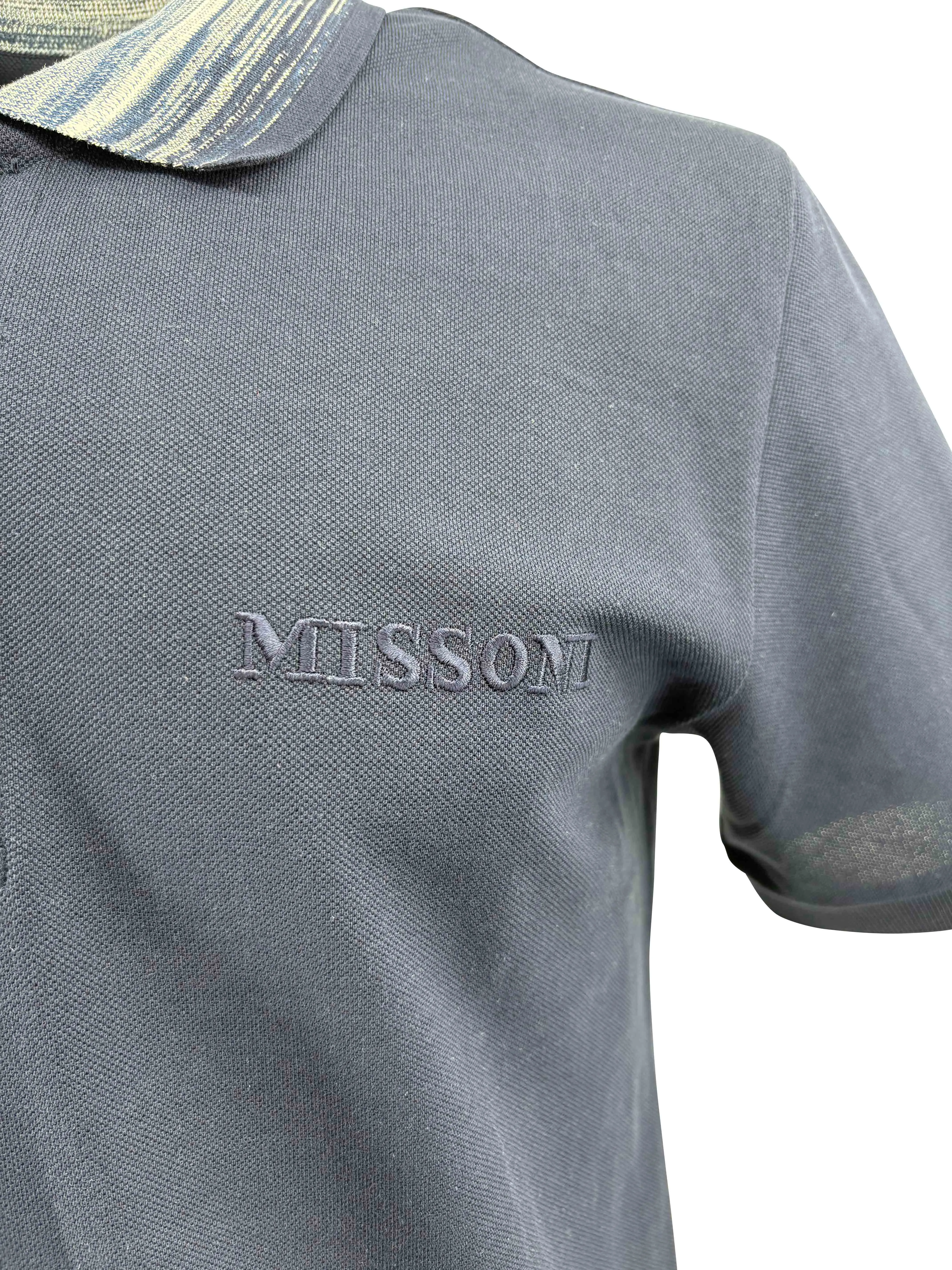 Missoni Space-Dye Polo Shirt - Navy (Unused)