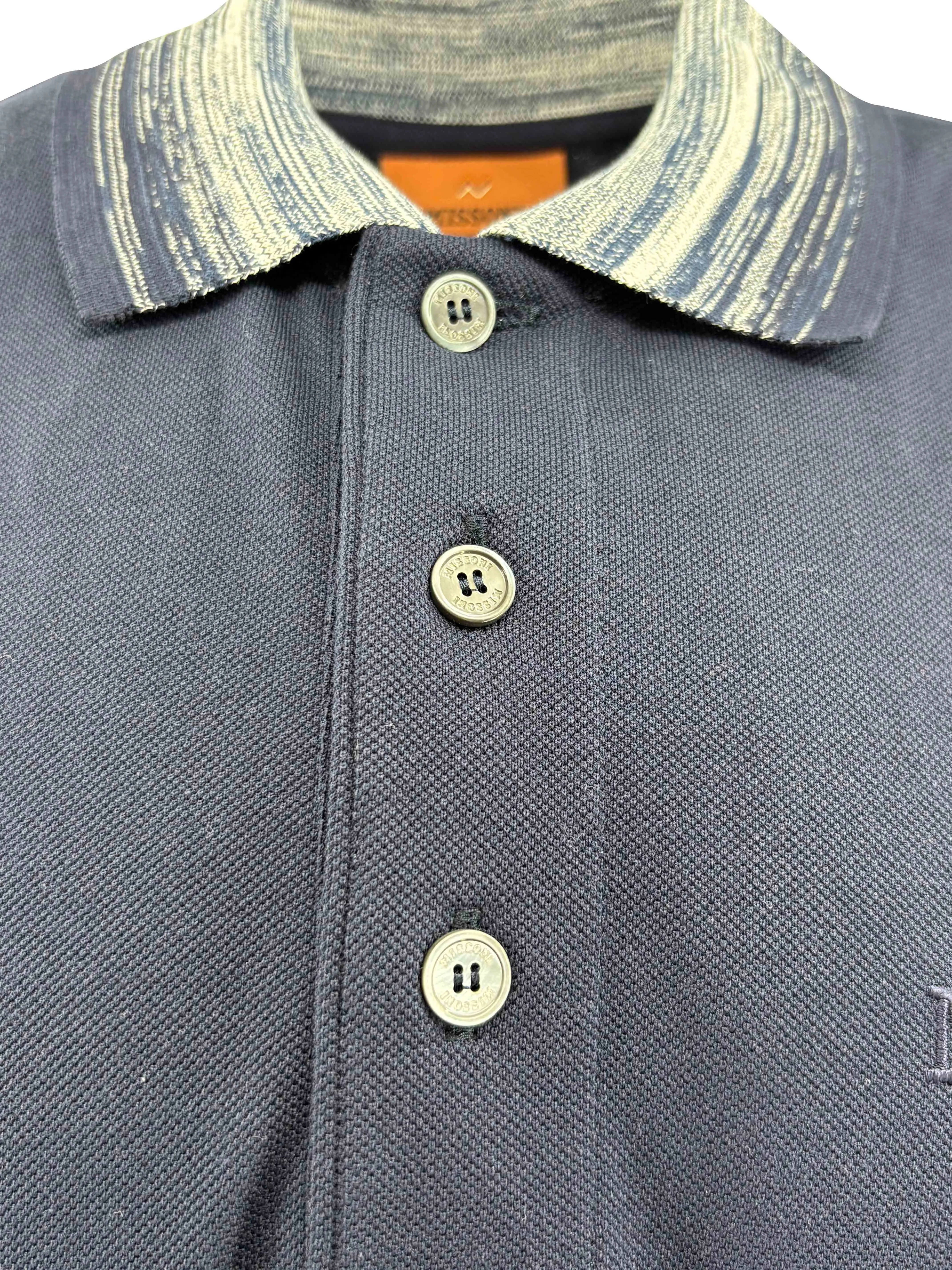 Missoni Space-Dye Polo Shirt - Navy (Unused)