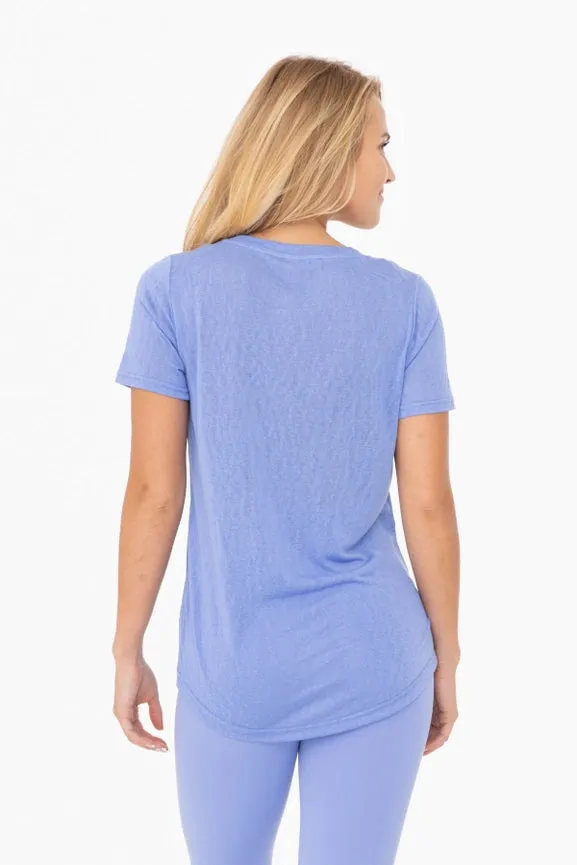 Modal Blend Classic V-Neck Tee in Blue