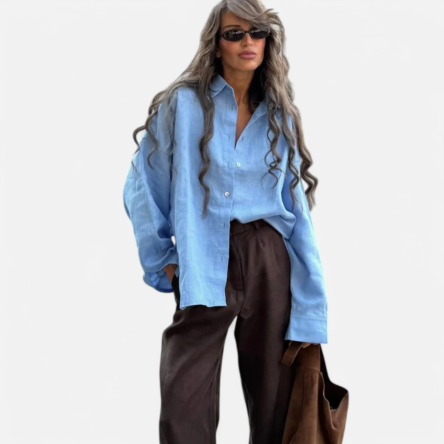 Monacogents | Linen Blend Oversize Shirt – Breezy Elegance, Effortless Chic