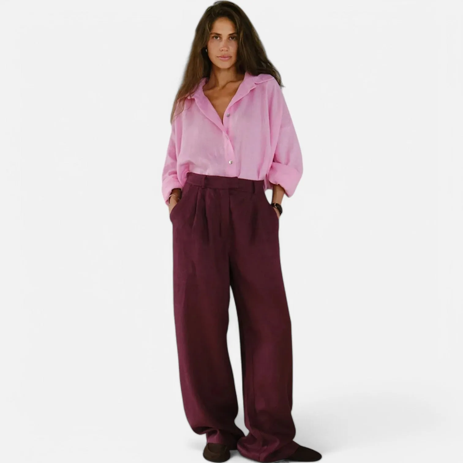 Monacogents | Linen Blend Oversize Shirt – Breezy Elegance, Effortless Chic