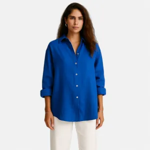 Monacogents | Linen Blend Oversize Shirt – Breezy Elegance, Effortless Chic