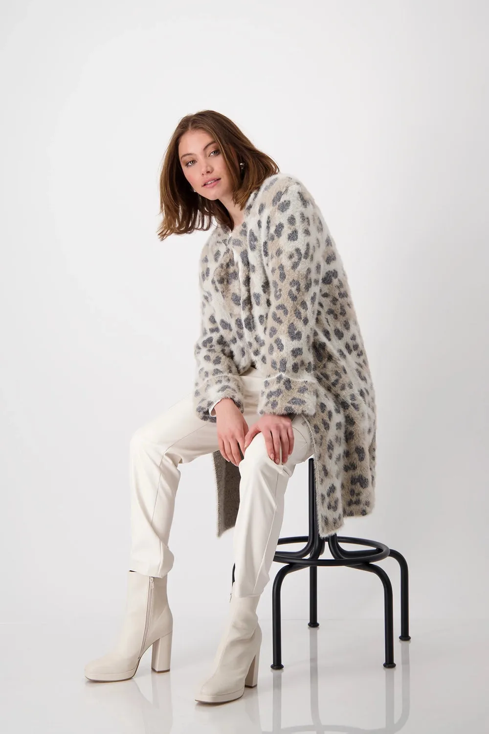 Monari Leopard Print Loose Jacket 807837