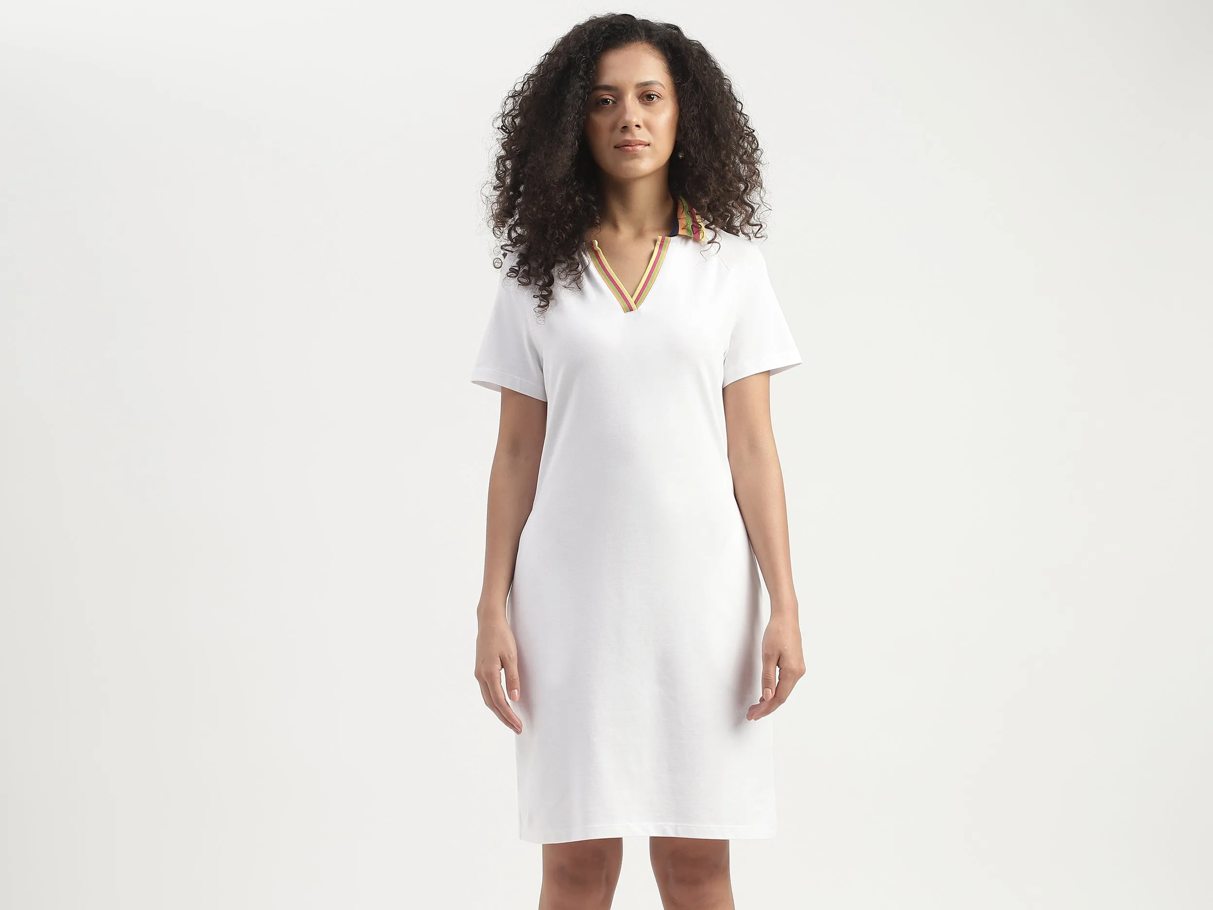 Monotone Slim Fit Polo Shirt Dress