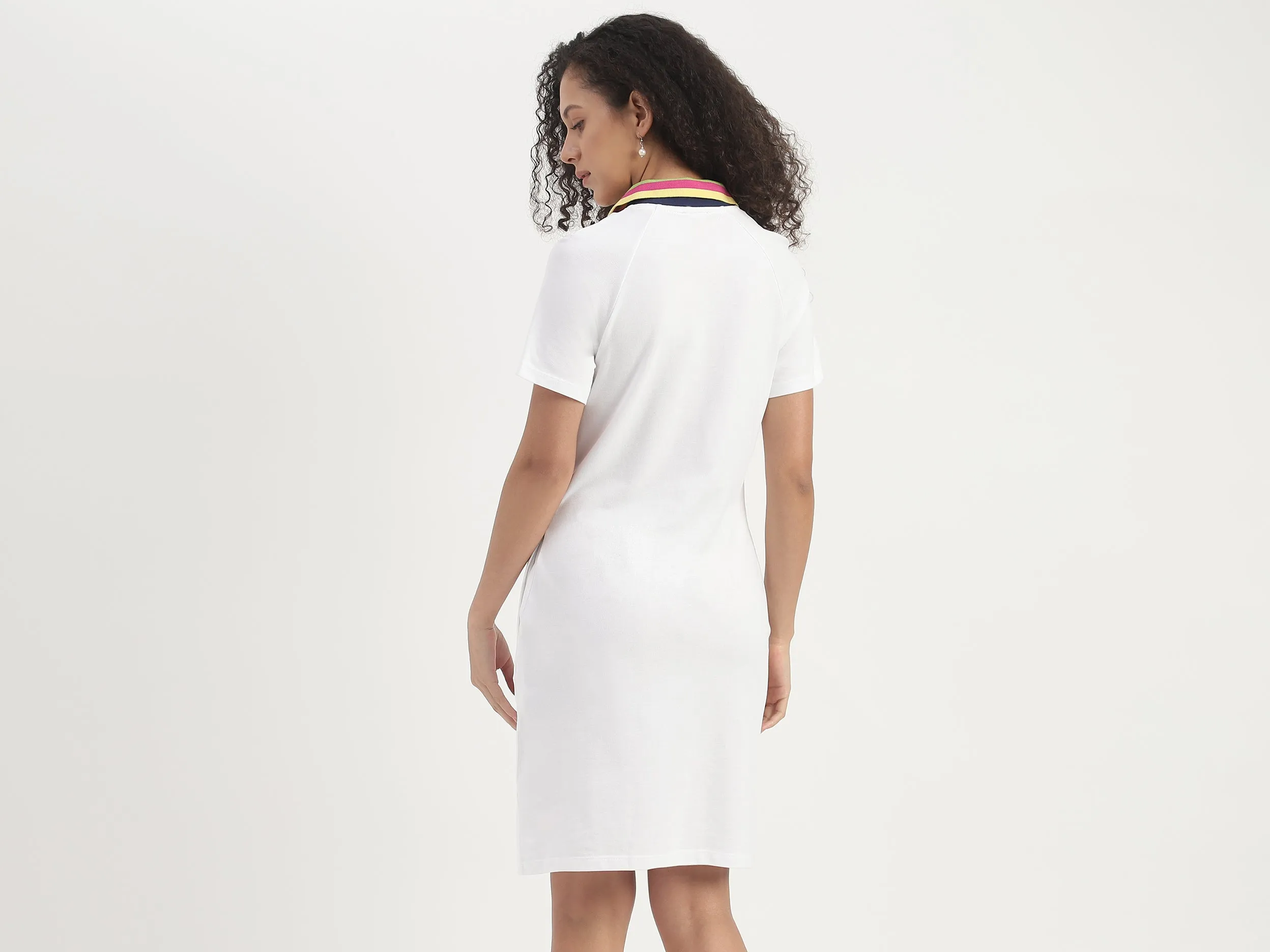 Monotone Slim Fit Polo Shirt Dress