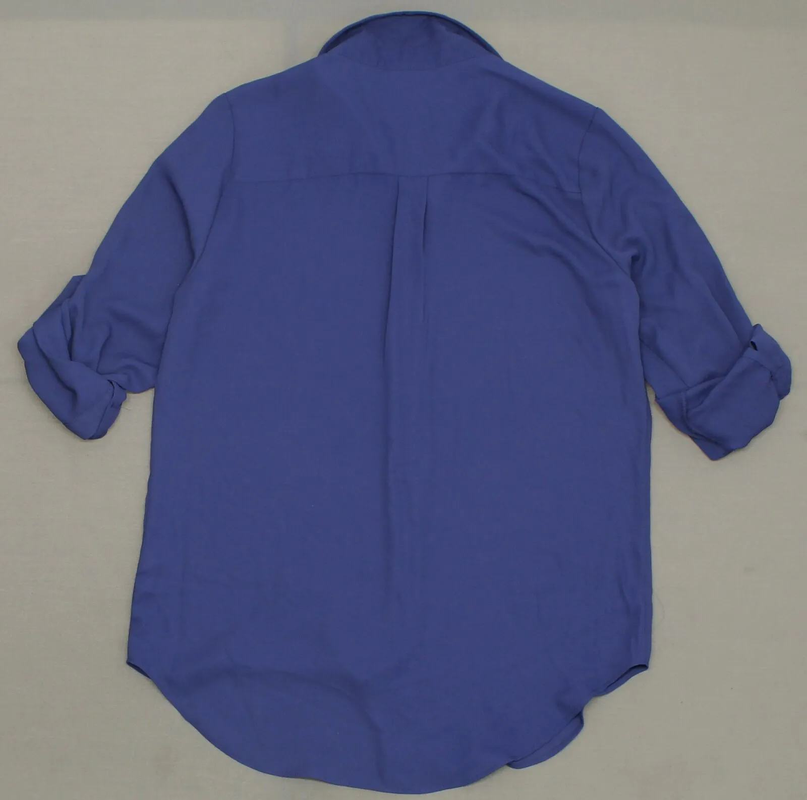 Mossimo Women's Chiffon Convertible Sleeve Button Down Shirt Top Blouse