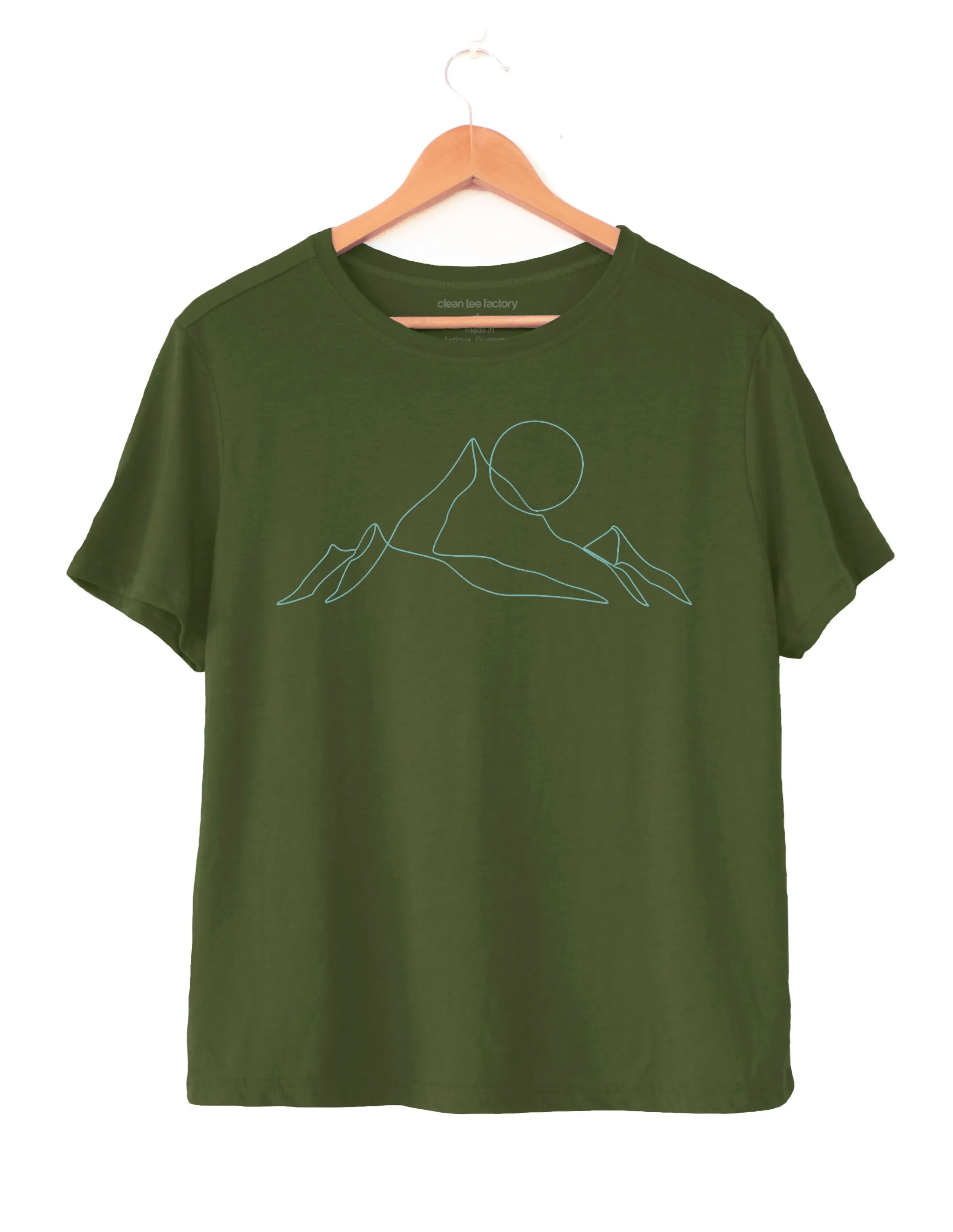 MOUNTAINS - Women's Boxy Tee in Butter Soft Cotton/Modal