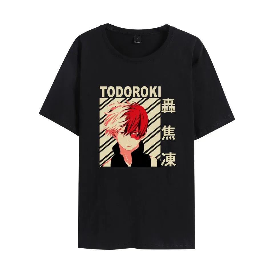 My Hero Academia Shoto Todoroki Anime T-shirt (Unisex) round-neck