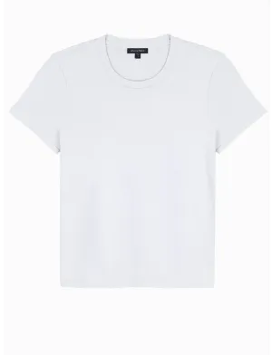 MYLES PRICE Short Sleeve Crew Neck Mini Jersey Tee in White