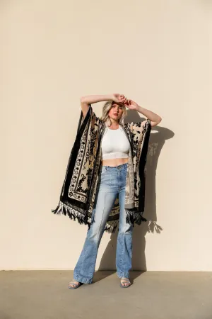Mystic Velvet Mesh Tapestry Kimono