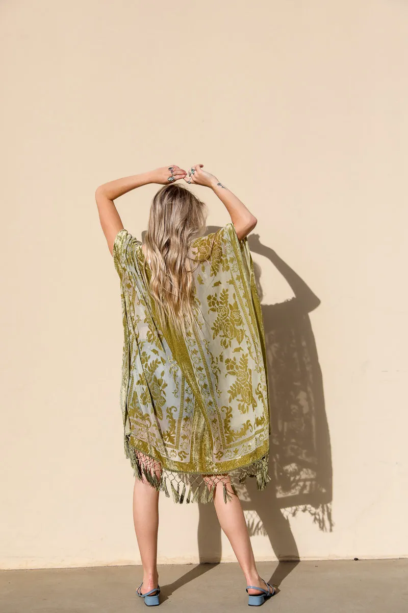 Mystic Velvet Mesh Tapestry Kimono