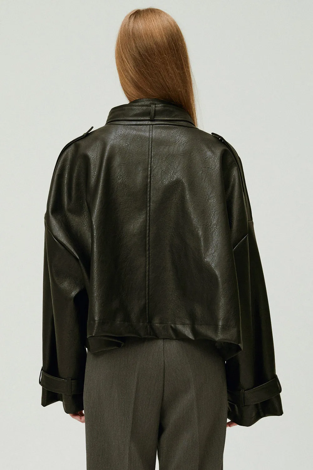 Naomi Oversized Pleather Jacket