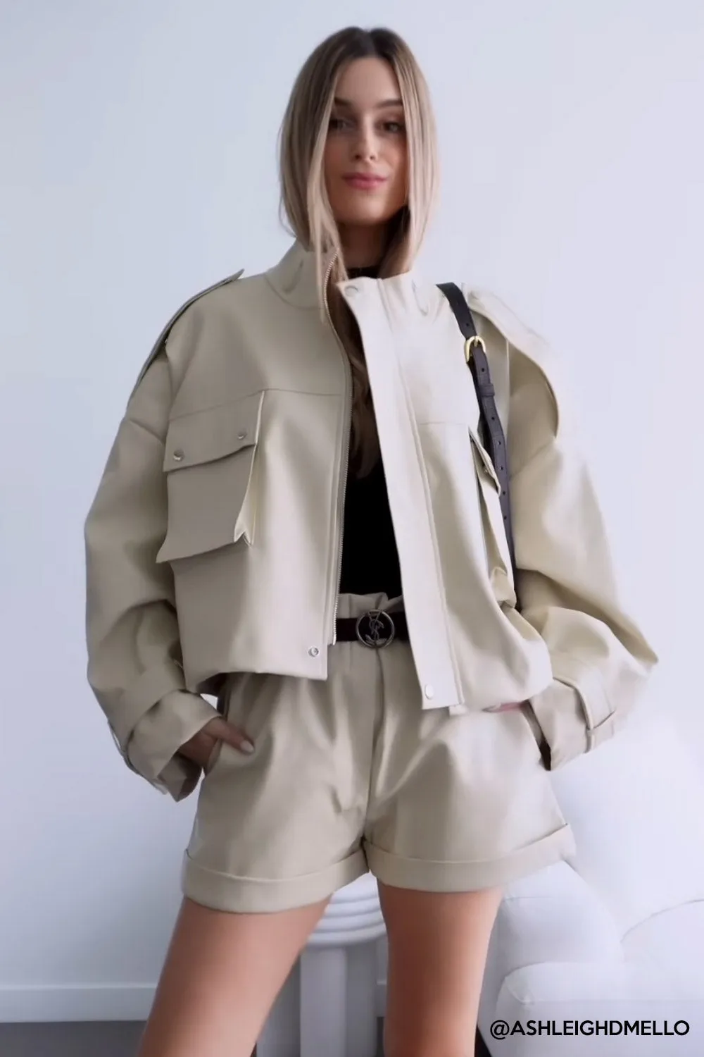 Naomi Oversized Pleather Jacket