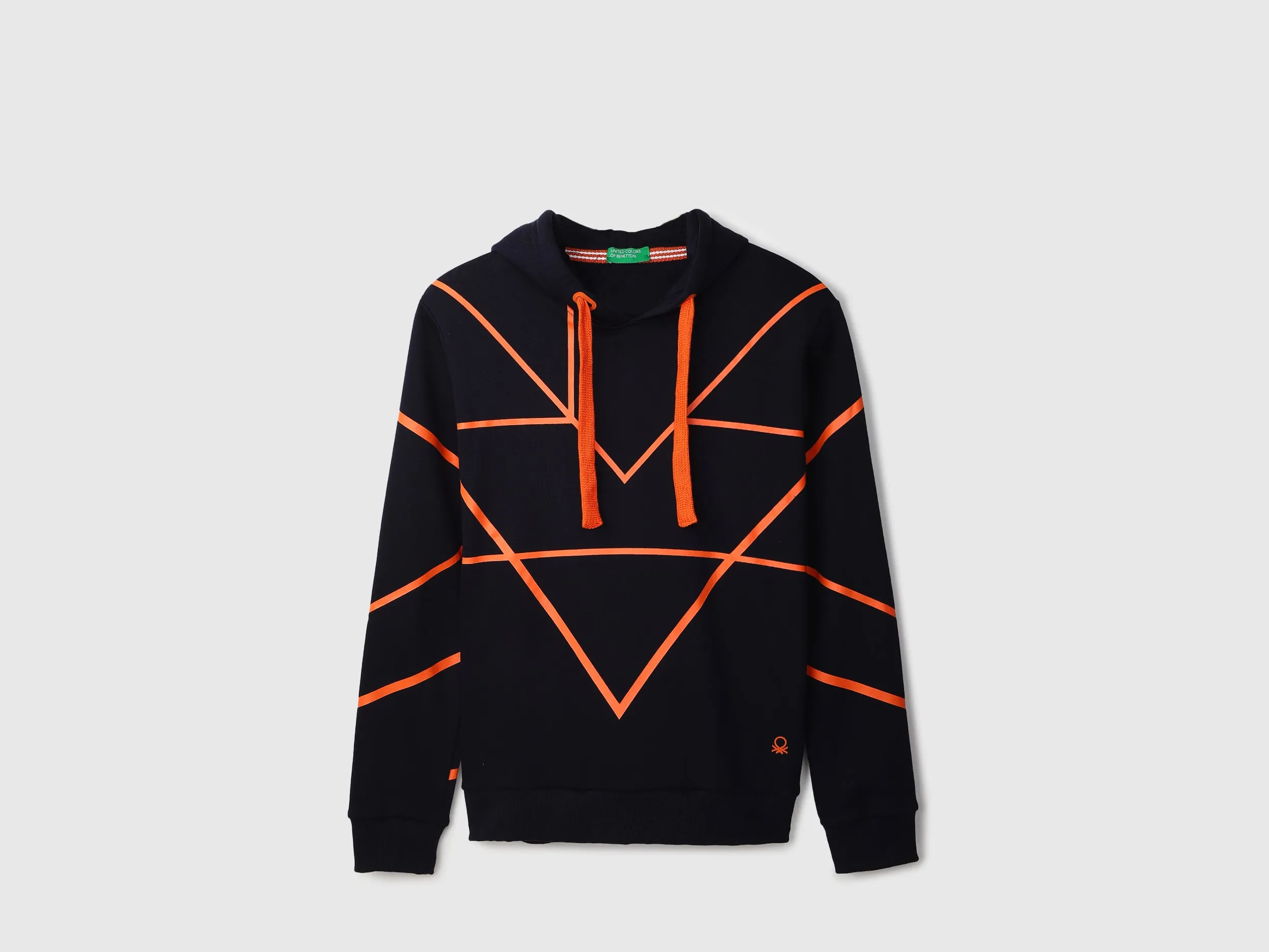 Navy Blue And Orange Sweatshirt