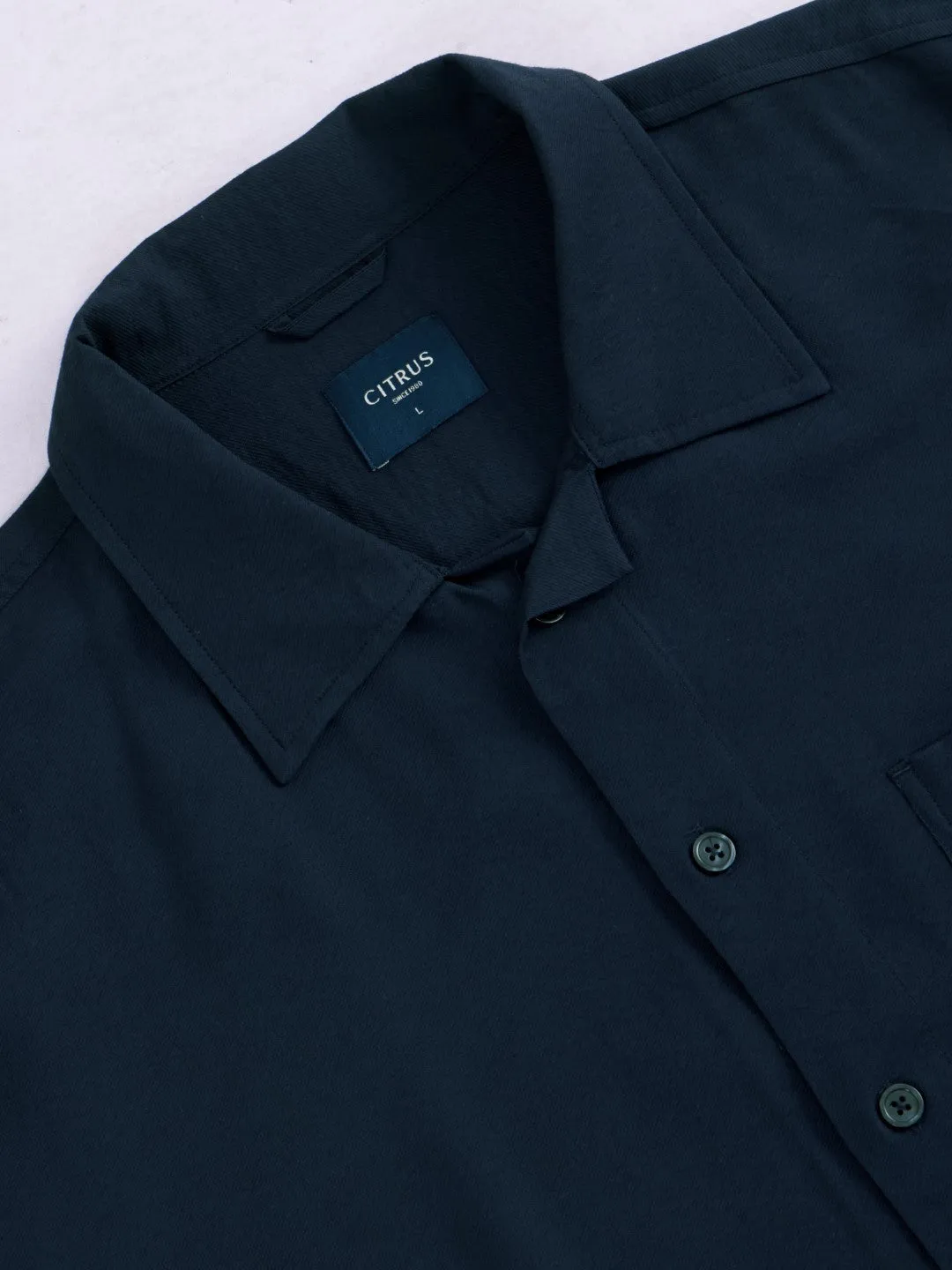 Navy Plain Summer Overshirt