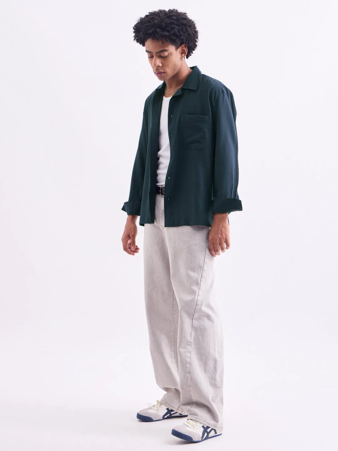 Navy Plain Summer Overshirt
