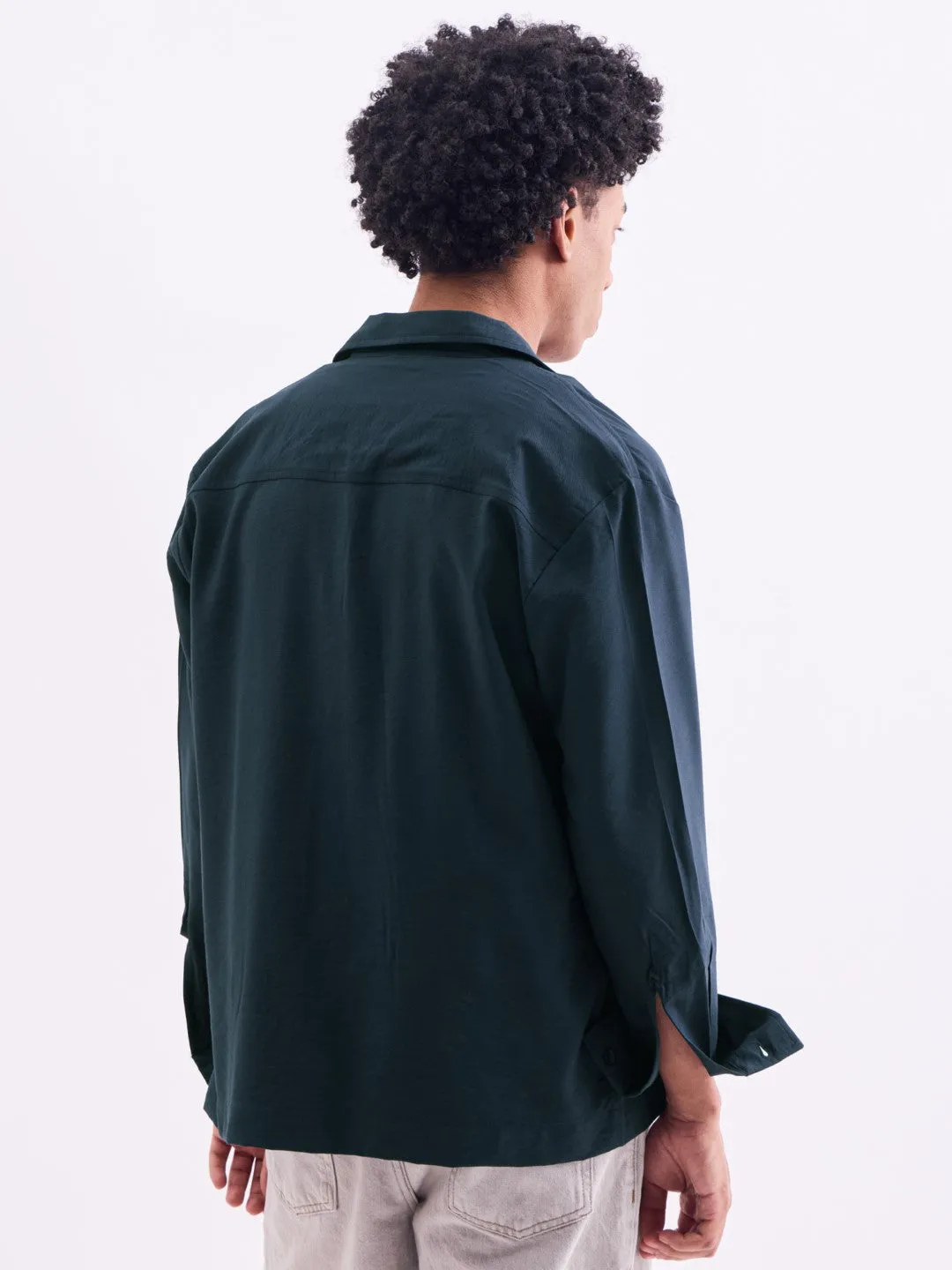 Navy Plain Summer Overshirt