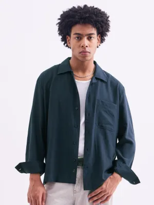 Navy Plain Summer Overshirt