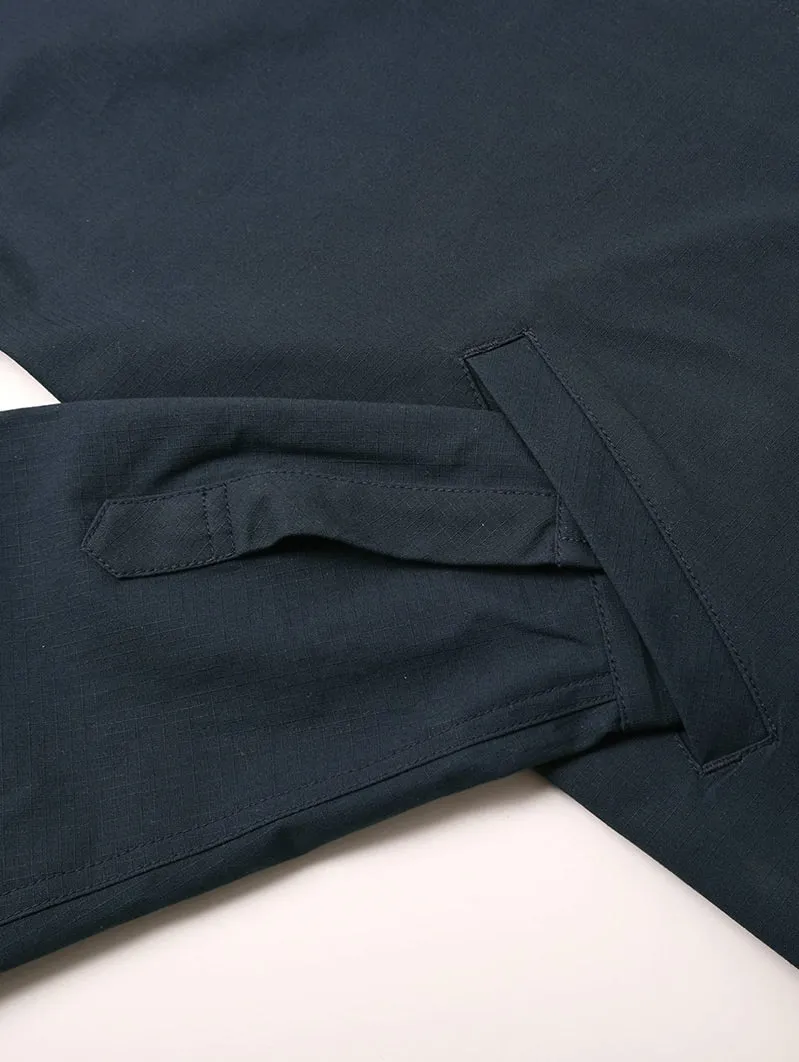 Navy Ripstop Zip-Up Overshirt