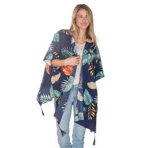Navy Tassle Kimono