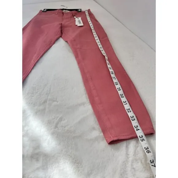 New L'Agence Size 27 Margot Skinny High Rise Stretch Dusty Rose Coated Jeans