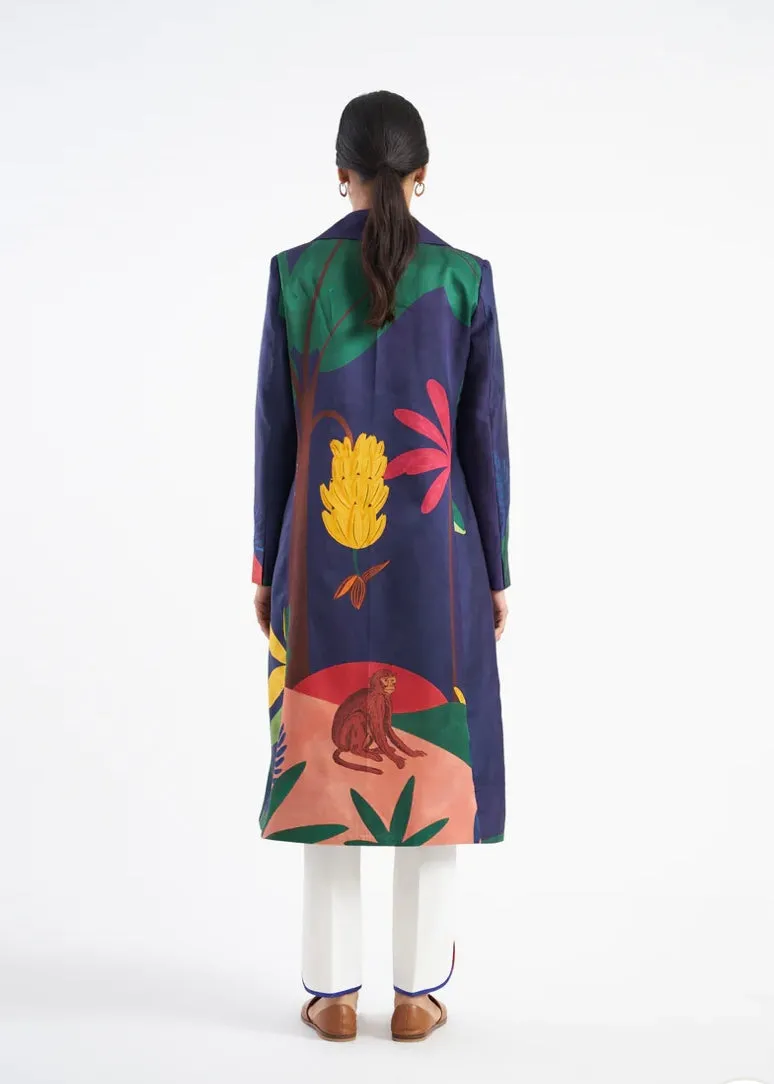 New Season Summer to Fall 2024 Jacket Cotton Silk Mattisse Sapphire Kshitij Jalori