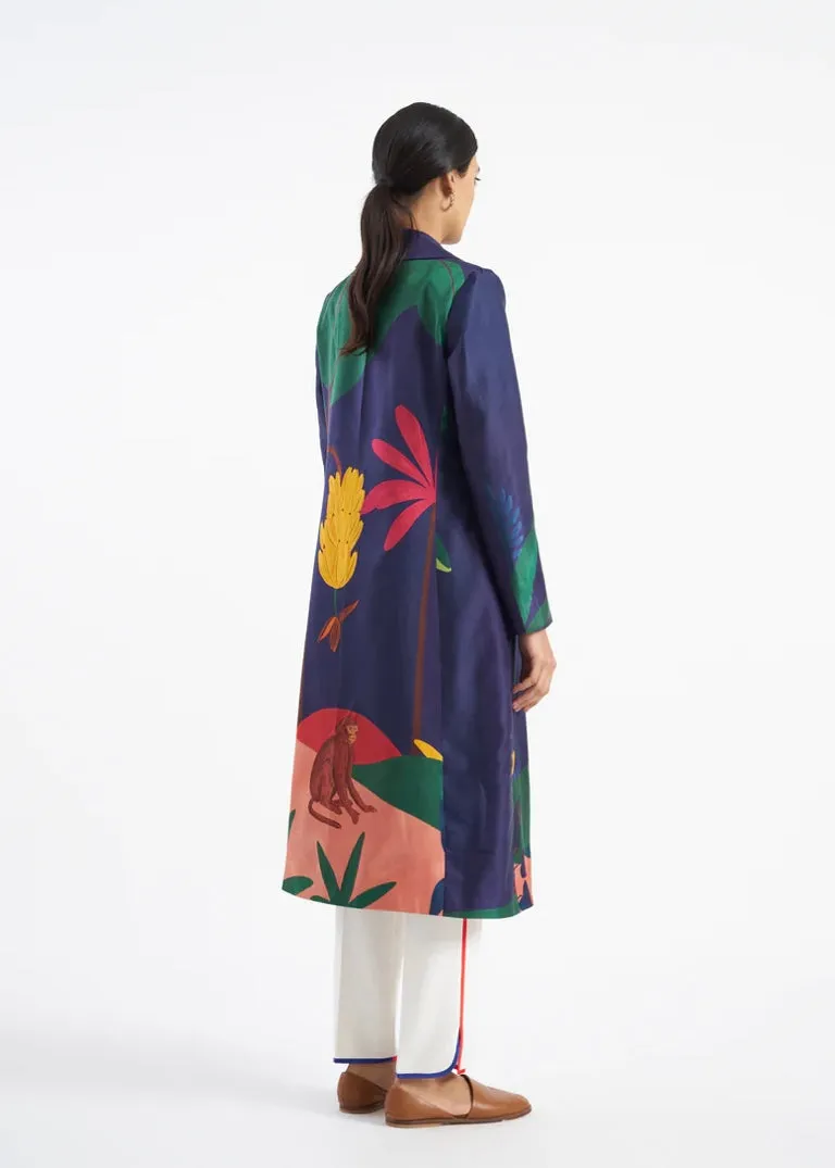 New Season Summer to Fall 2024 Jacket Cotton Silk Mattisse Sapphire Kshitij Jalori