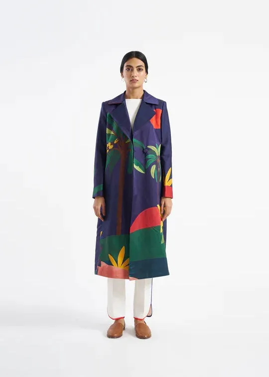 New Season Summer to Fall 2024 Jacket Cotton Silk Mattisse Sapphire Kshitij Jalori
