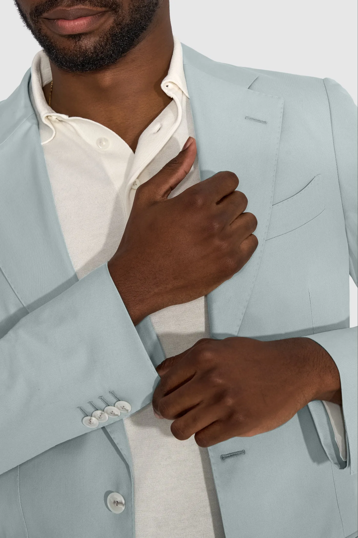 New Suitsupply Havana Cyan Blue Pure Cotton Unlined 3 Roll 2 Suit - Many Sizes Available (FINAL SALE)