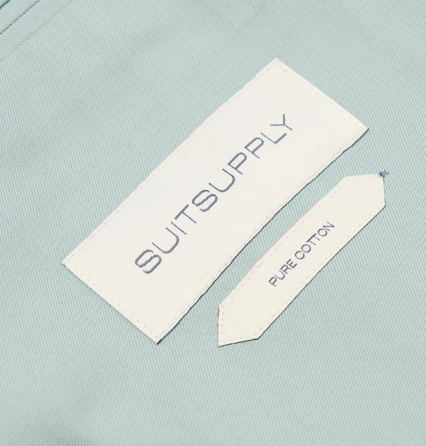 New Suitsupply Havana Cyan Blue Pure Cotton Unlined 3 Roll 2 Suit - Many Sizes Available (FINAL SALE)