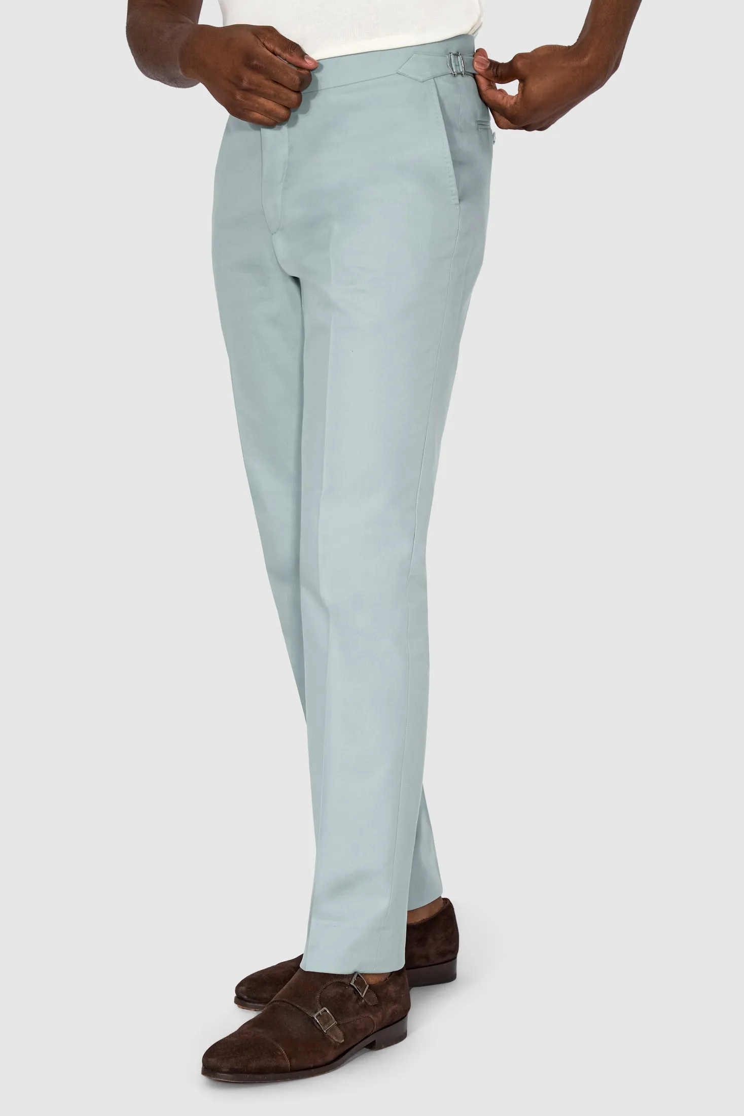 New Suitsupply Havana Cyan Blue Pure Cotton Unlined 3 Roll 2 Suit - Many Sizes Available (FINAL SALE)
