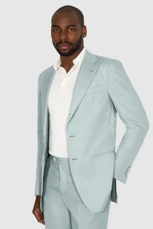 New Suitsupply Havana Cyan Blue Pure Cotton Unlined 3 Roll 2 Suit - Many Sizes Available (FINAL SALE)
