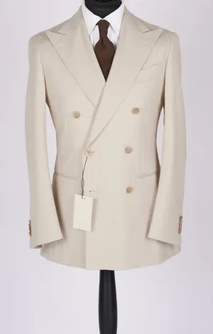 New Suitsupply Havana Light Brown Wool and Cashmere Unlined DB Blazer - Size 48R
