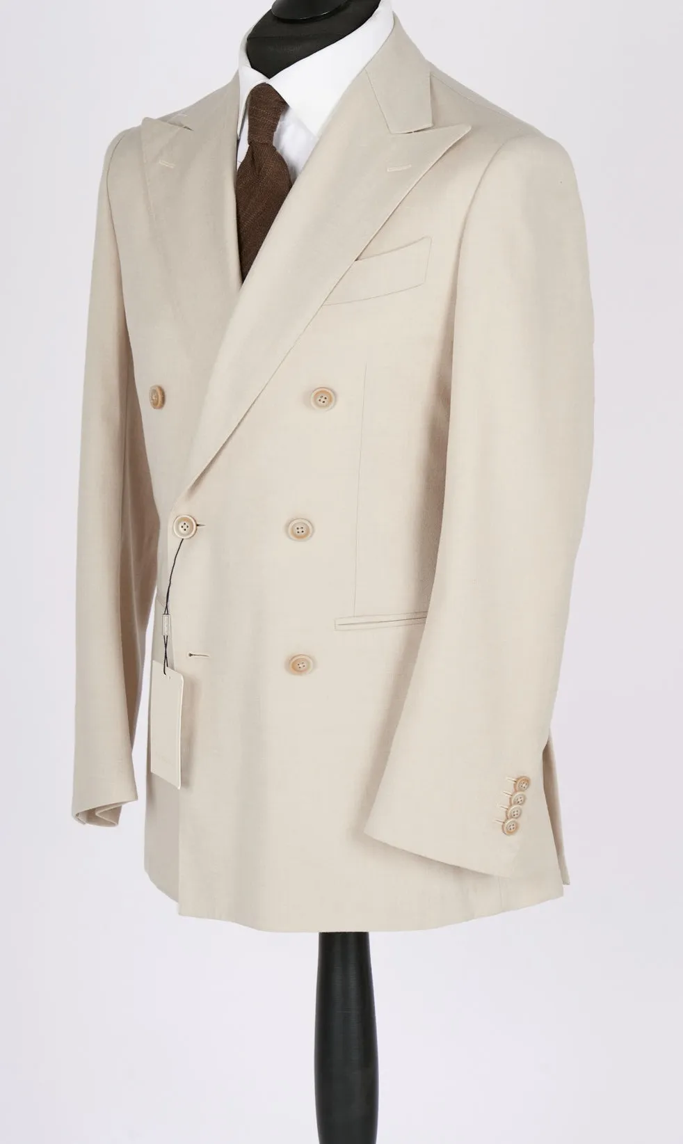 New Suitsupply Havana Light Brown Wool and Cashmere Unlined DB Blazer - Size 48R
