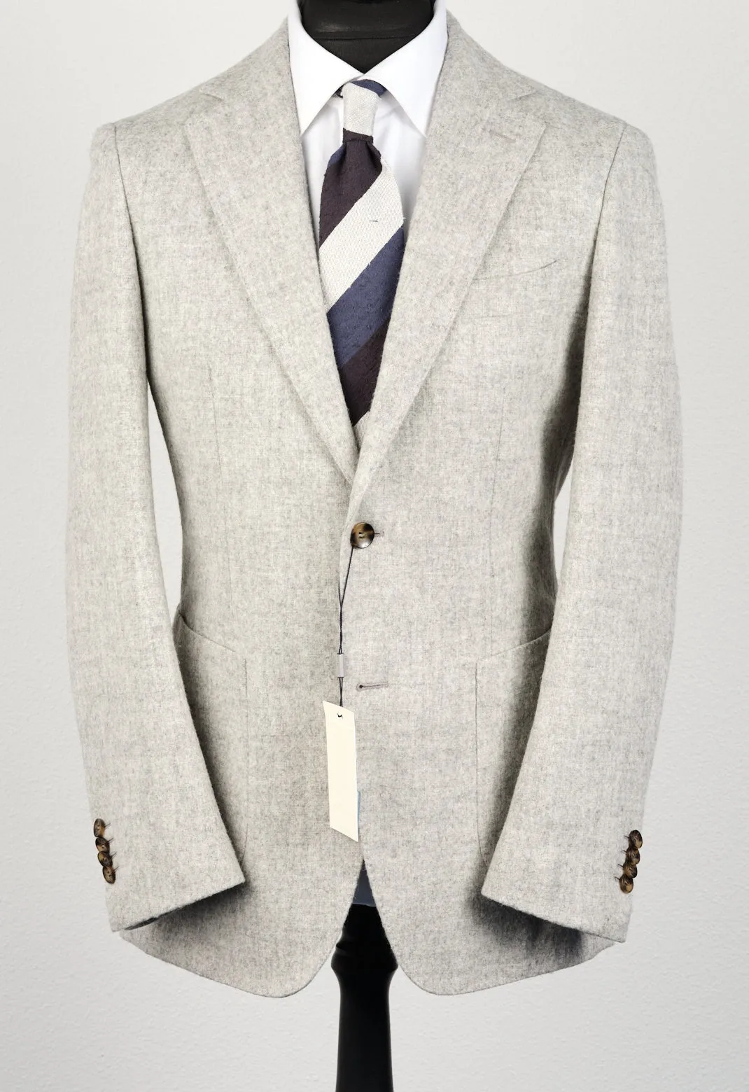 New Suitsupply Havana Light Gray Alpaca Unlined Blazer - Size 38R