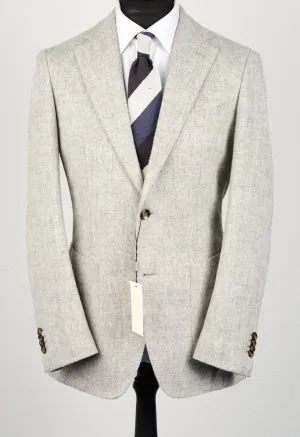New Suitsupply Havana Light Gray Alpaca Unlined Blazer - Size 38R