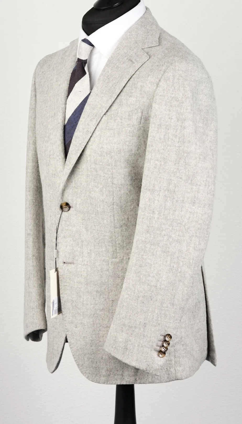 New Suitsupply Havana Light Gray Alpaca Unlined Blazer - Size 38R