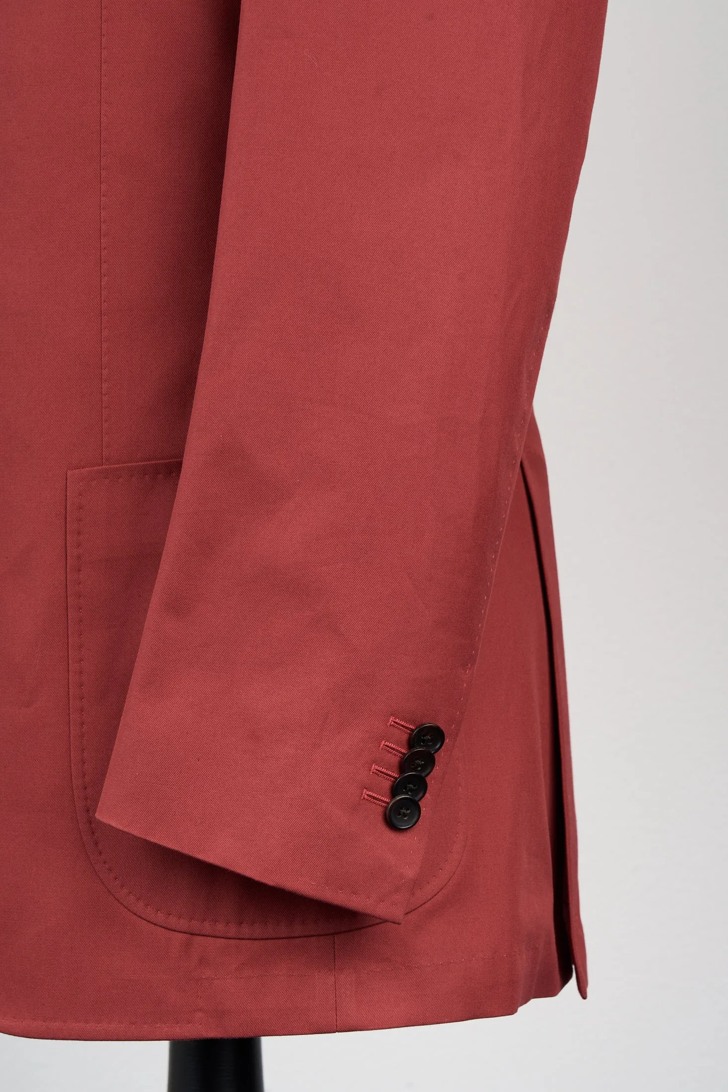 New Suitsupply Havana Raspberry Red Pure Cotton Wide Lapel Suit - 38R, 40R, 42R, 44R