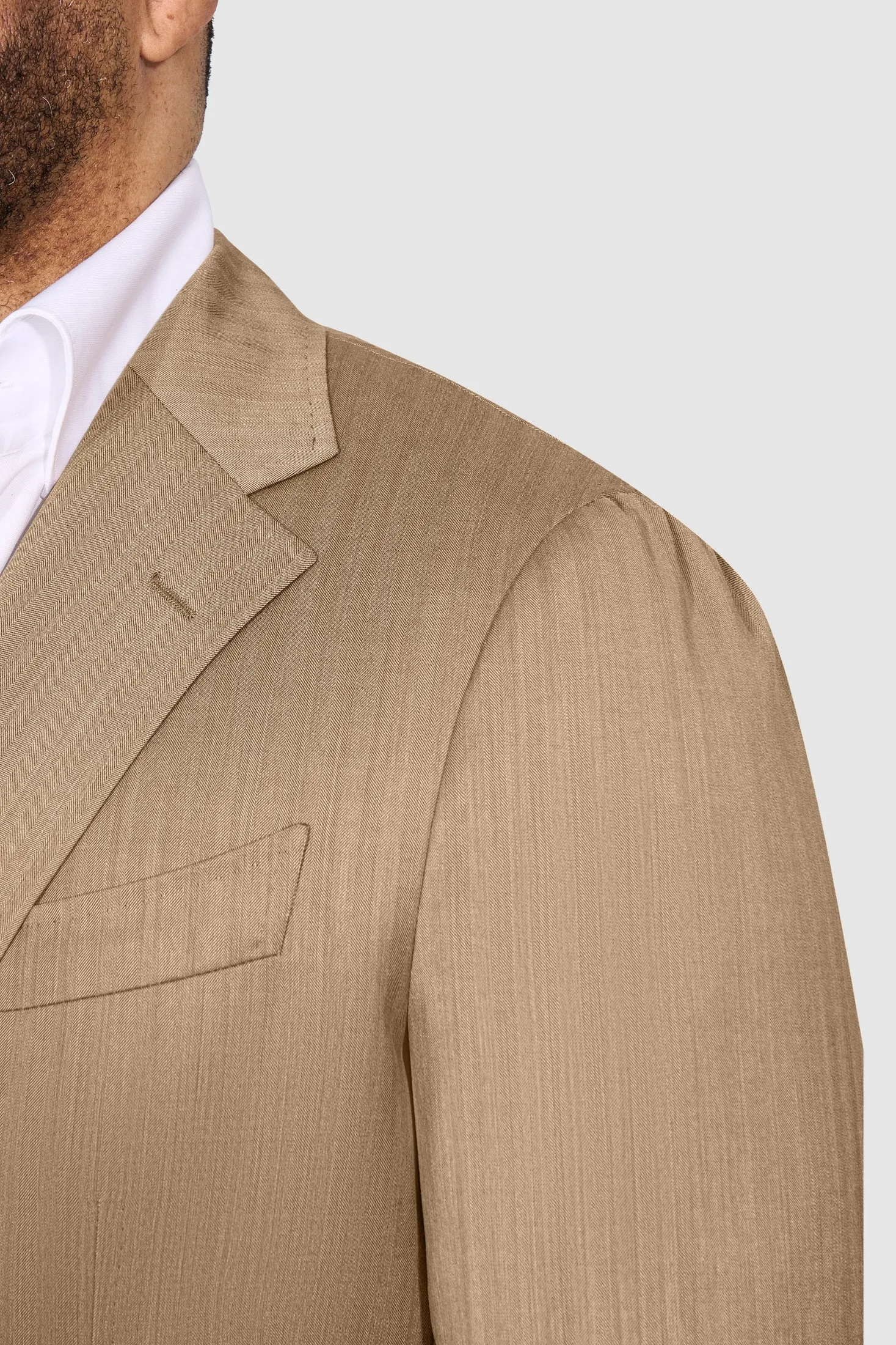 New Suitsupply Havana Tulip Mid Brown Herringbone Pure Wool Unlined Suit - Size 36S, 36R, 38R, 40S, 40R, 40L, 42S, 42R, 44S, 44R, 48R