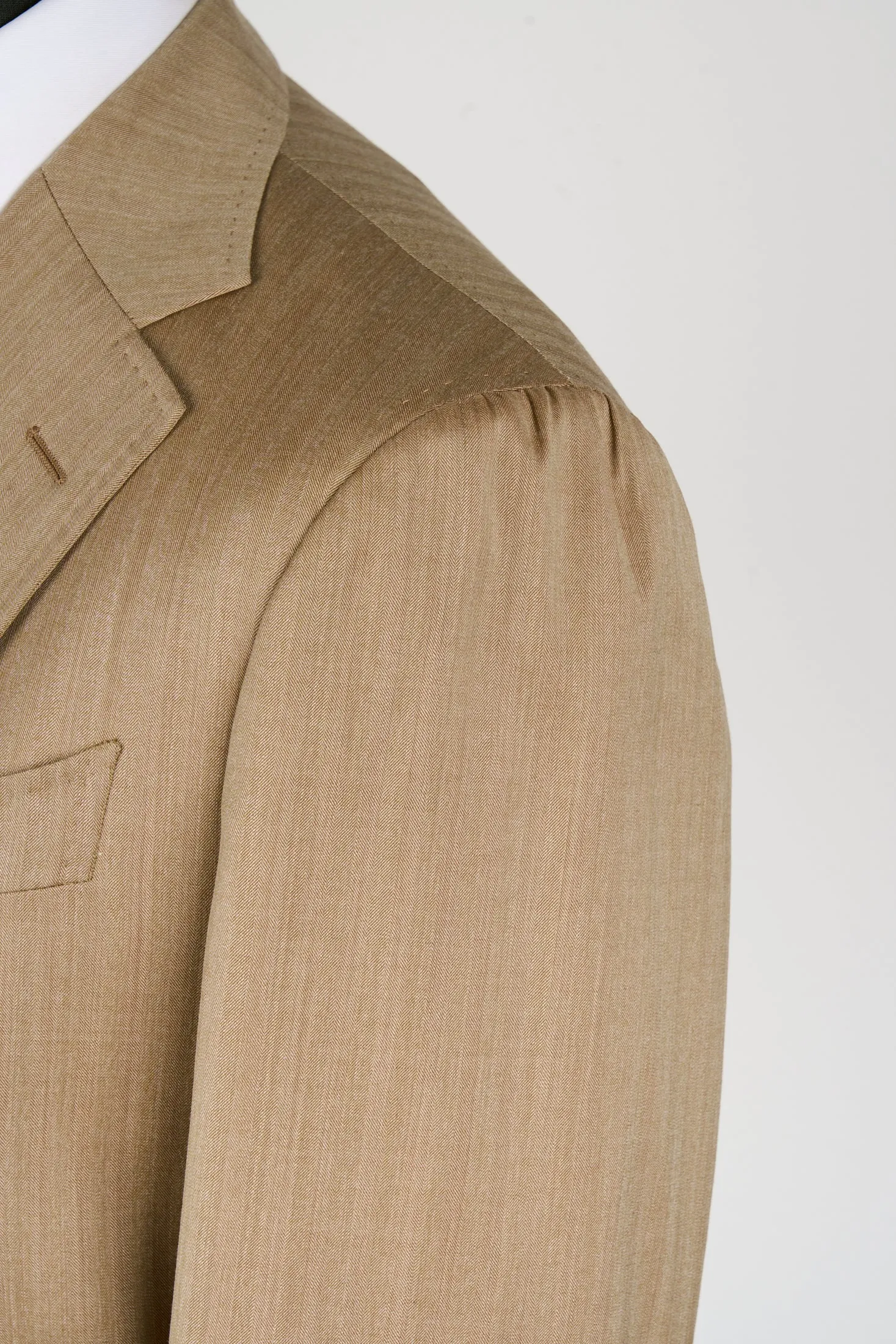 New Suitsupply Havana Tulip Mid Brown Herringbone Pure Wool Unlined Suit - Size 36S, 36R, 38R, 40S, 40R, 40L, 42S, 42R, 44S, 44R, 48R