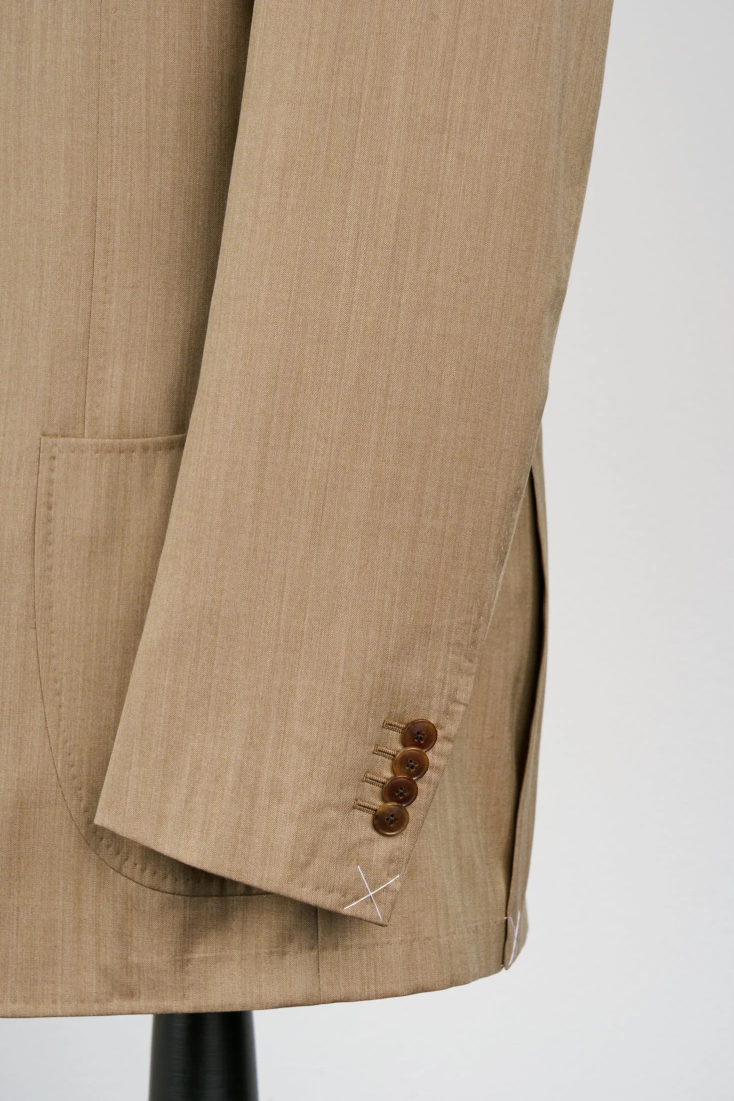 New Suitsupply Havana Tulip Mid Brown Herringbone Pure Wool Unlined Suit - Size 36S, 36R, 38R, 40S, 40R, 40L, 42S, 42R, 44S, 44R, 48R