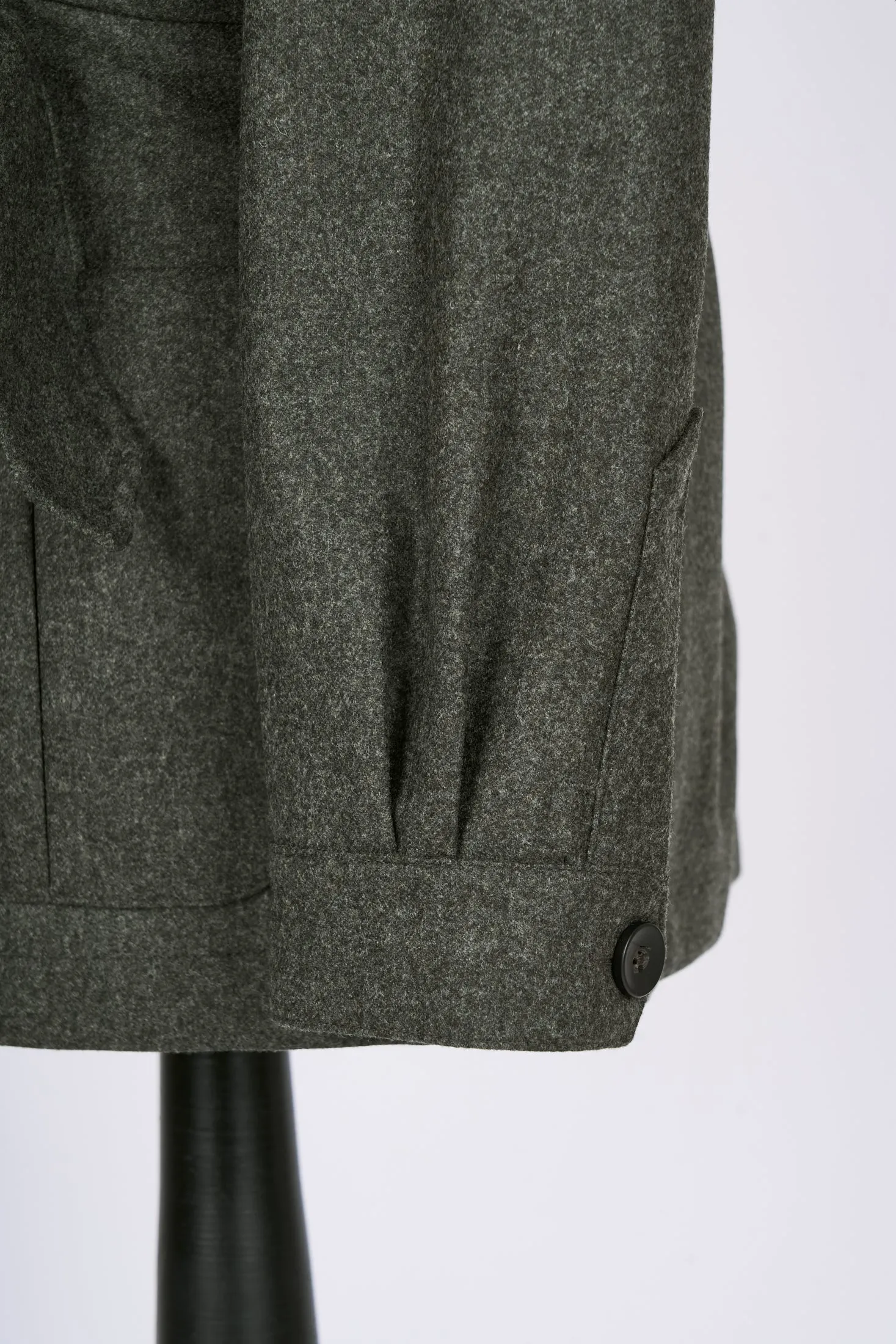 New Suitsupply Sahara Green/Gray Pure Wool Light Flannel Safari Jacket - 36R, 38R, 42R, 44R, 46R
