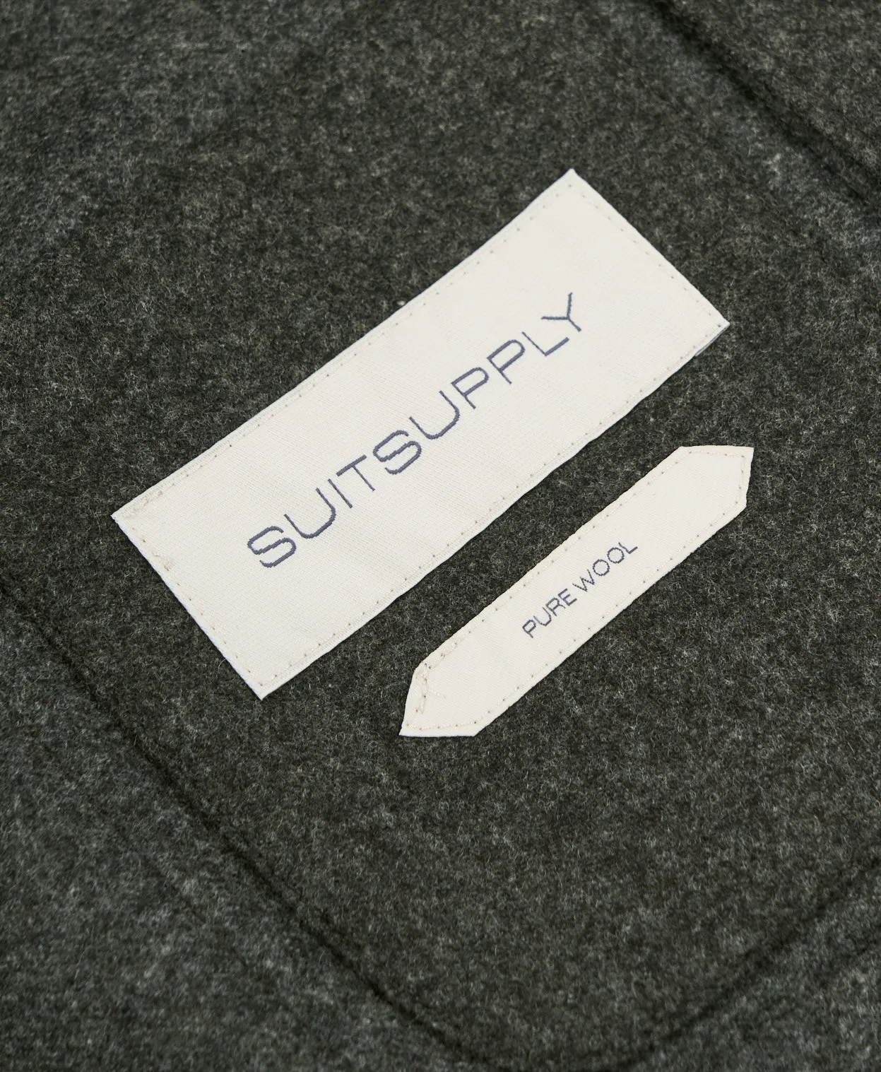 New Suitsupply Sahara Green/Gray Pure Wool Light Flannel Safari Jacket - 36R, 38R, 42R, 44R, 46R