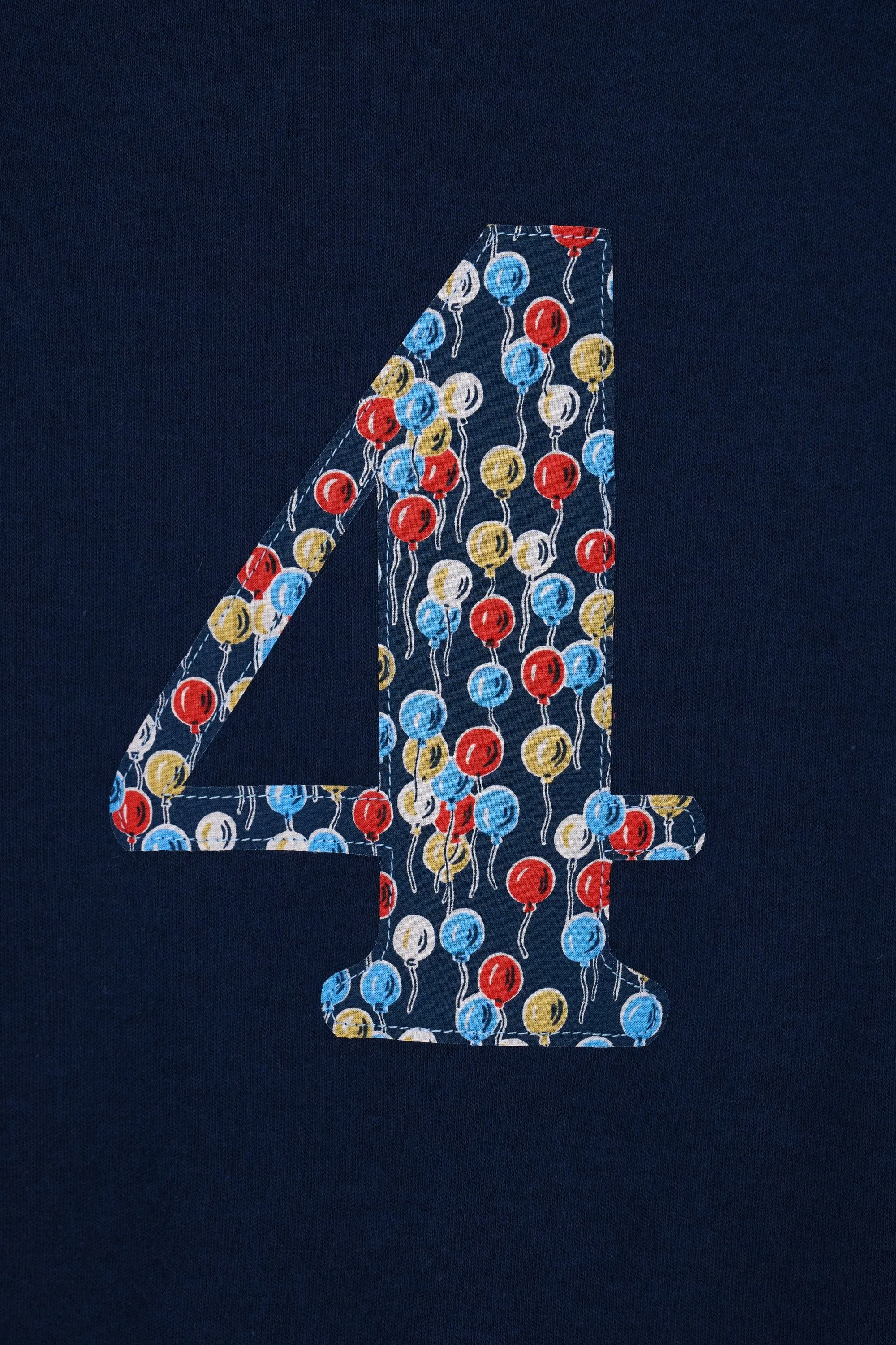 Number Navy T-Shirt in Ethan's Party Liberty Print