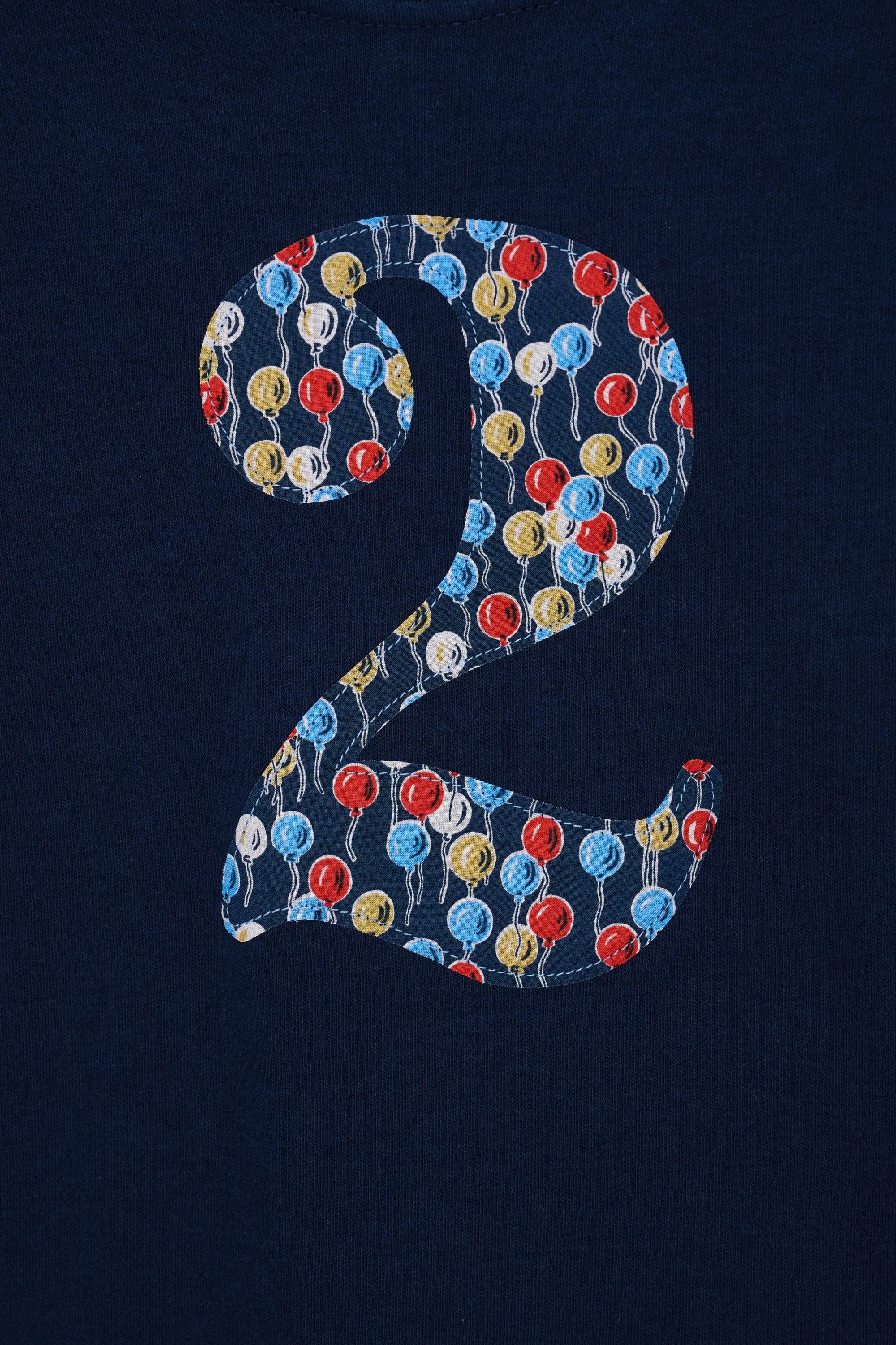 Number Navy T-Shirt in Ethan's Party Liberty Print